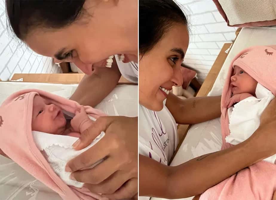 Carol Peixinho baba pela sobrinha e seguidores pedem filho com Thiaguinho