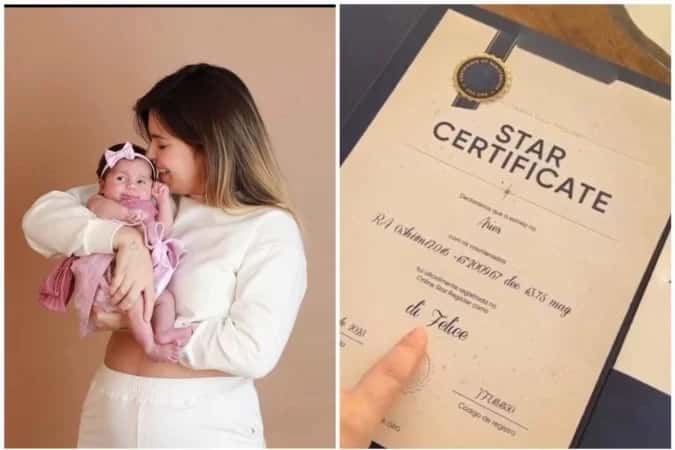 Lua, filha de Viih Tube e Eliezer, “ganha” estrela de presente; entenda