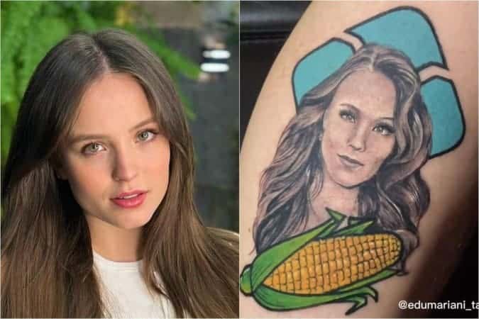 Empresário faz tatuagem de Larissa Manoela com milho e PIX