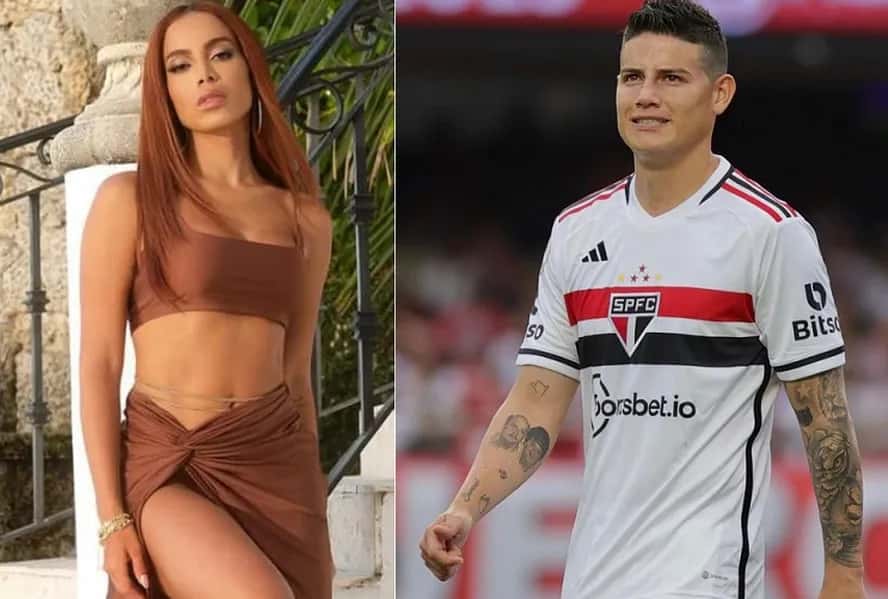 Anitta janta com James Rodríguez após dizer que está solteira