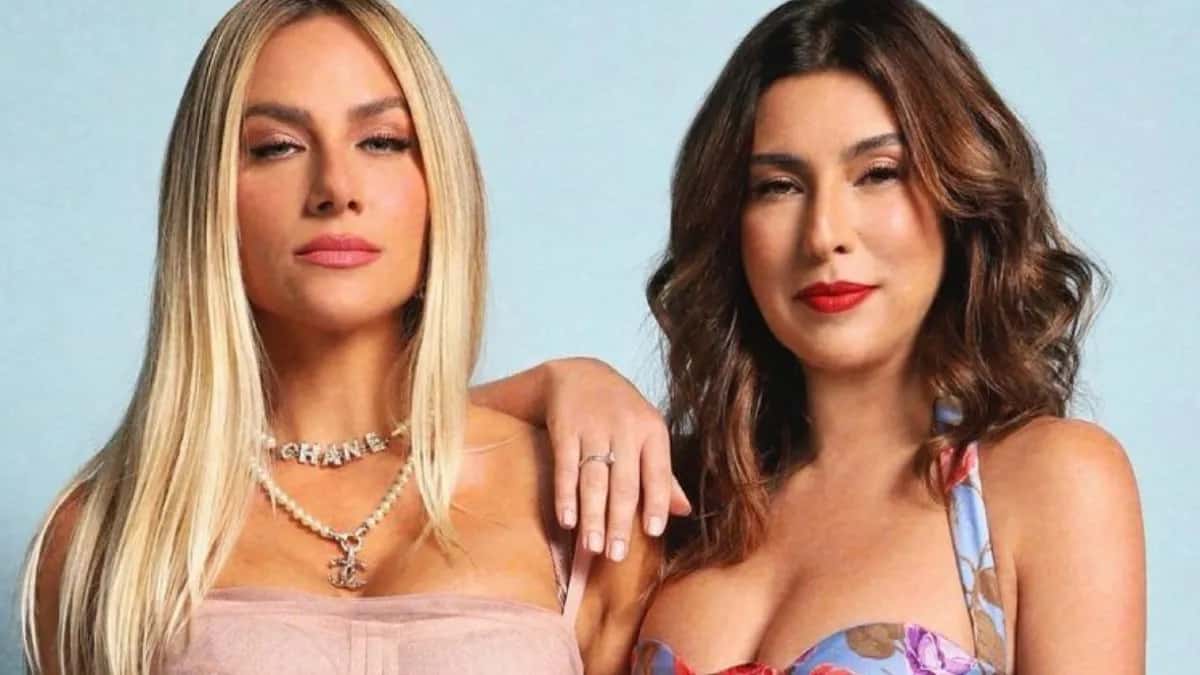 Após rumores de crise, Giovanna Ewbank e Fernanda Paes Leme se divertem na praia
