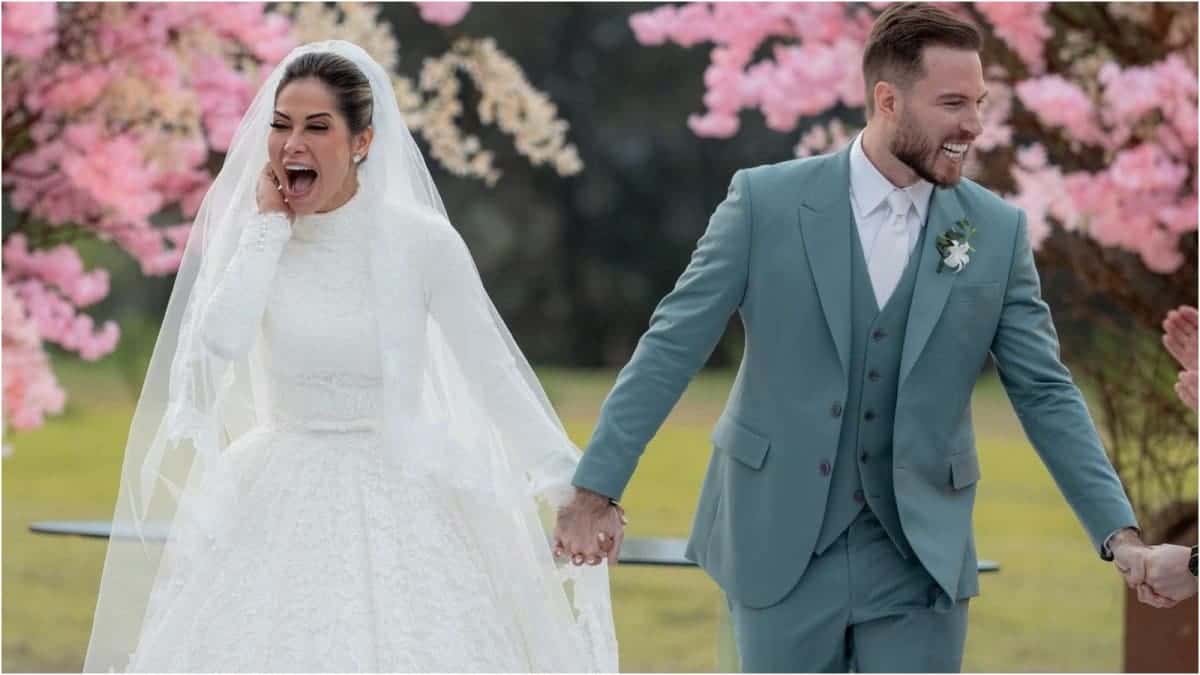 Maíra Cardi e Primo Rico: Alianças foram entregues por carro forte