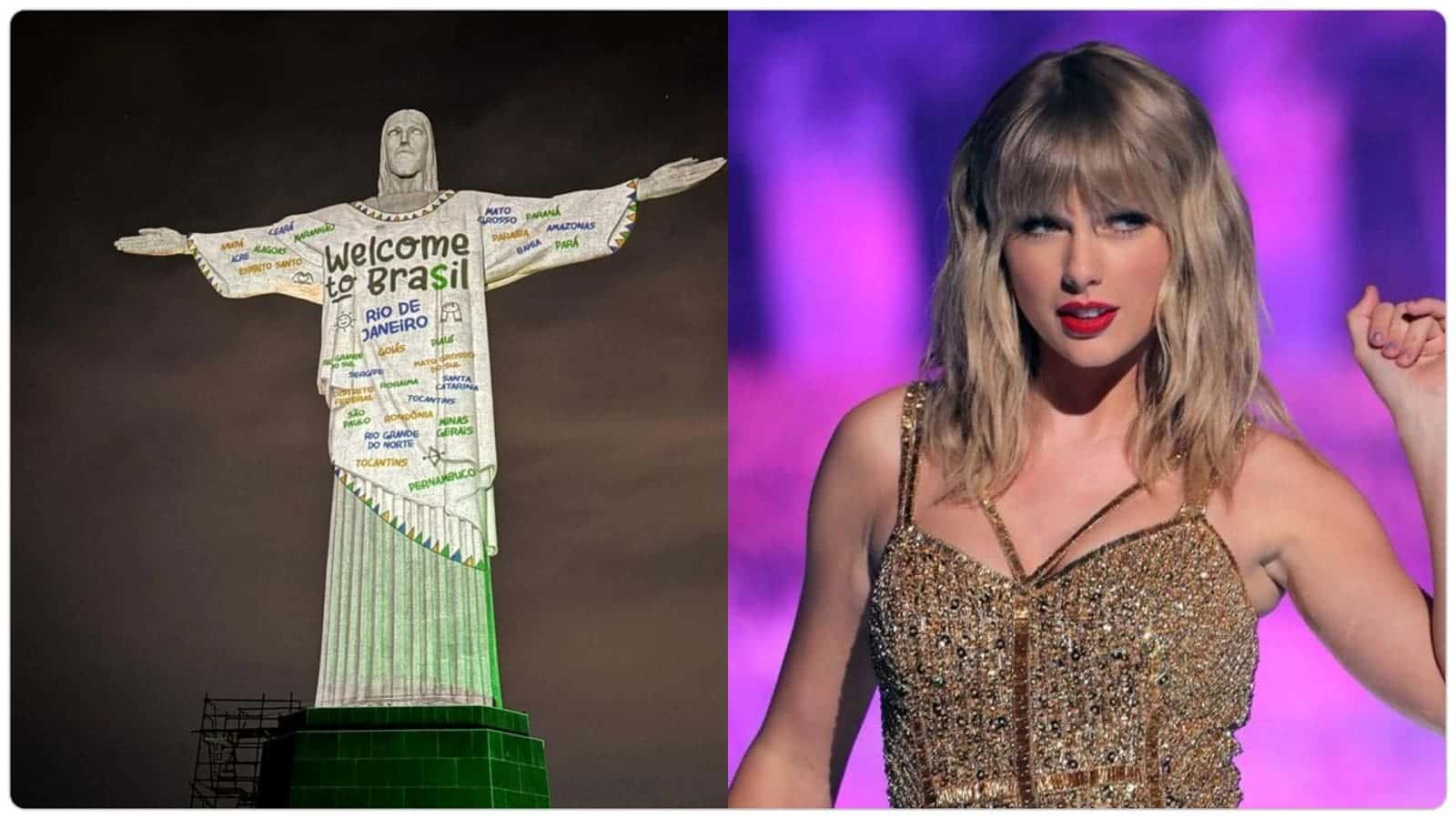 Taylor Swift é homenageada no principal ponto turístico do Rio de Janeiro