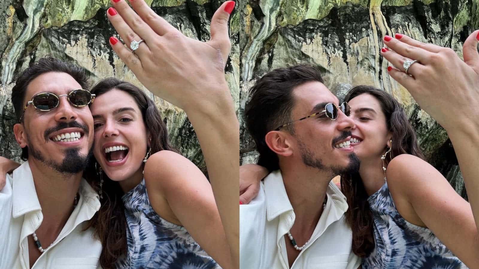Ela disse sim! Gabriel David pede Giovanna Lancellotti em casamento durante viagem para Tailândia