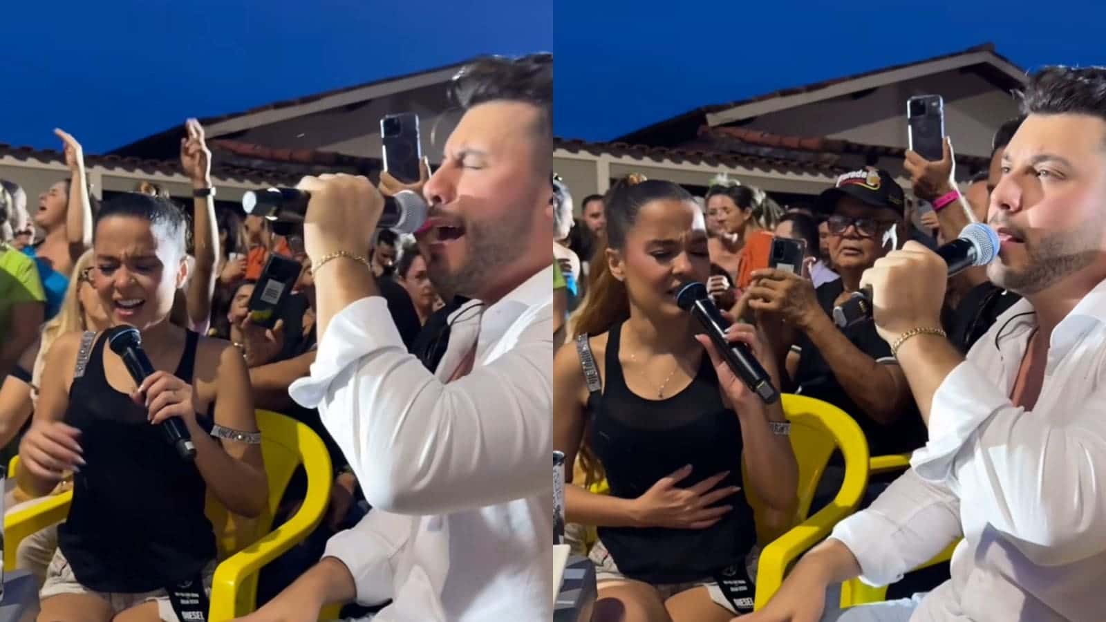 Maiara e Murilo Huff surpreendem fãs e cantam modão juntos em bar