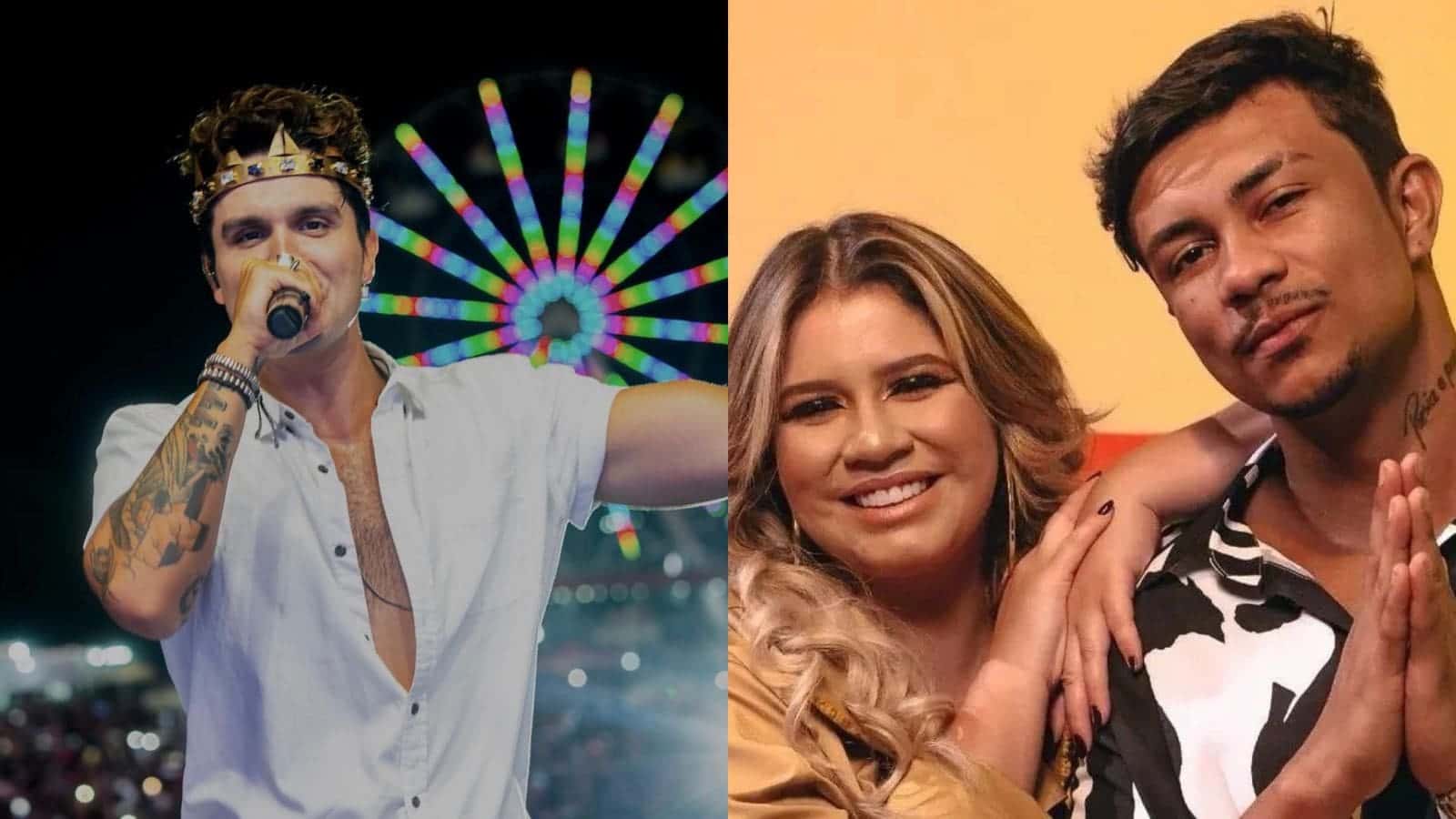 Luan Santana e Marília Mendonça aparecem em ranking das músicas mais tocadas em shows