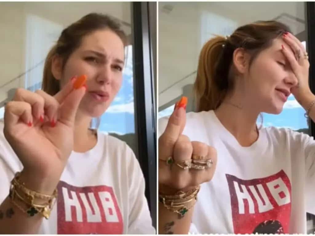 Estressada na gravidez, Virginia Fonseca toma remédio