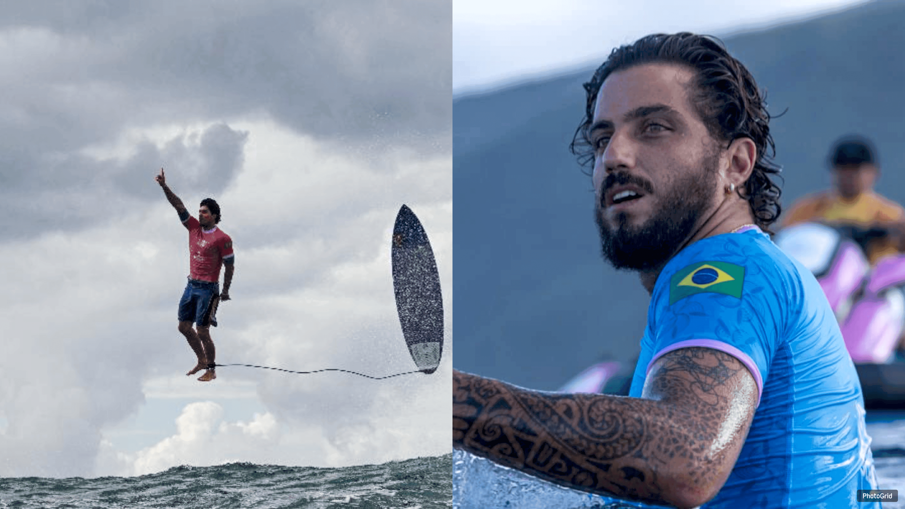 Gabriel Medina dá show e surpreende com nota, enquanto Filipe Toledo é eliminado dos Jogos Olímpicos