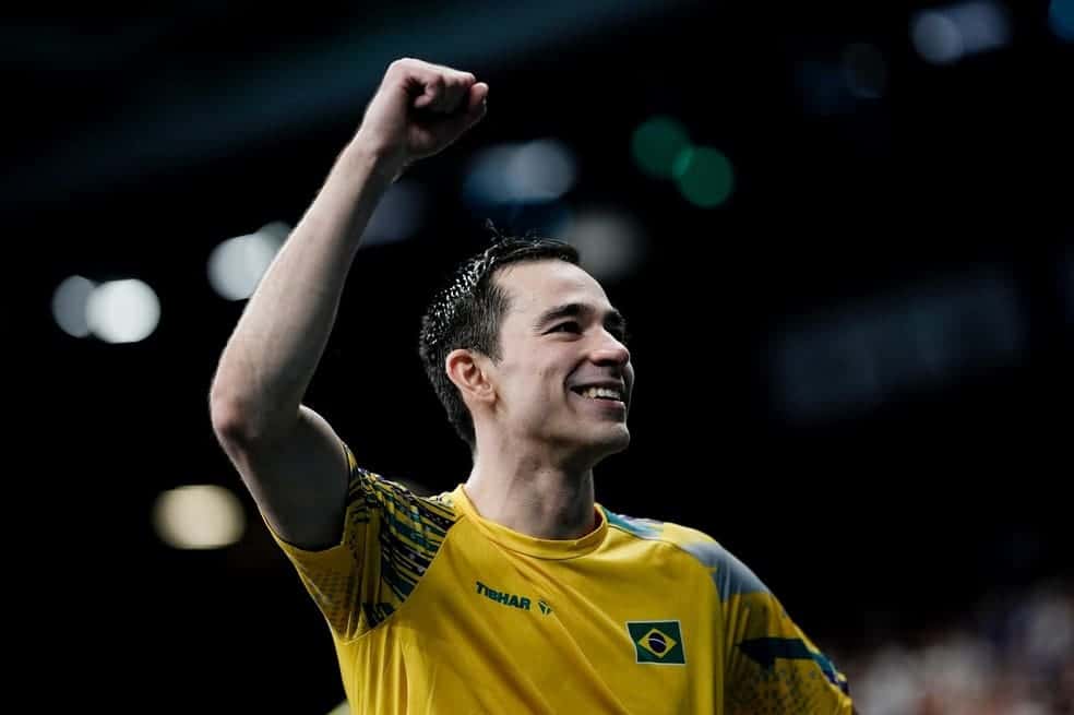 Tênis de Mesa: Hugo Calderano elimina sul-coreano e vai às semifinais