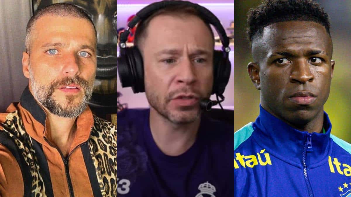 Bruno Gagliasso perde a paciência e alfineta Tiago Leifert após fala sobre Vini Jr.
