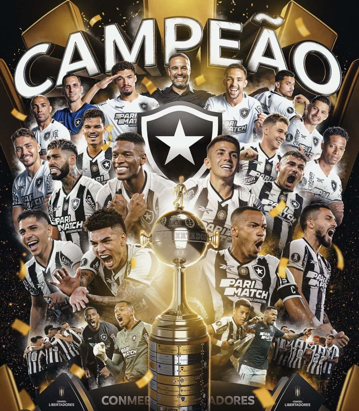 Botafogo vence jogo e conquista primeiro título da Libertadores