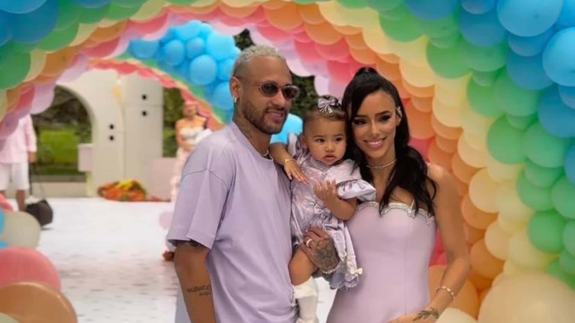 Bruna Biancardi e Neymar comemoram 1 ano de Mavie em segunda festa