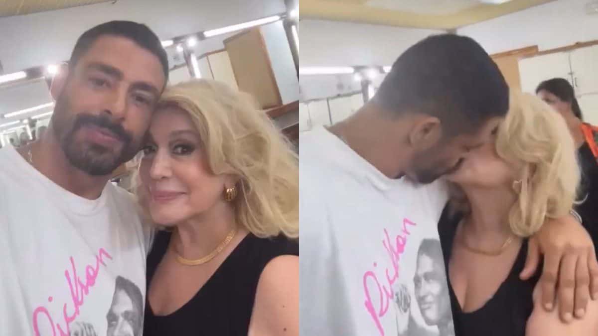 Cauã Reymond e Susana Vieira protagonizam beijo nos bastidores de novela
