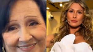 Dona Déa e Lívia Andrade fazem as pazes no Domingão após briga nos bastidores