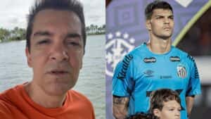 Regis Danese ‘invade’ perfil do goleiro do Santos para cobrá-lo: ‘Virar homem’