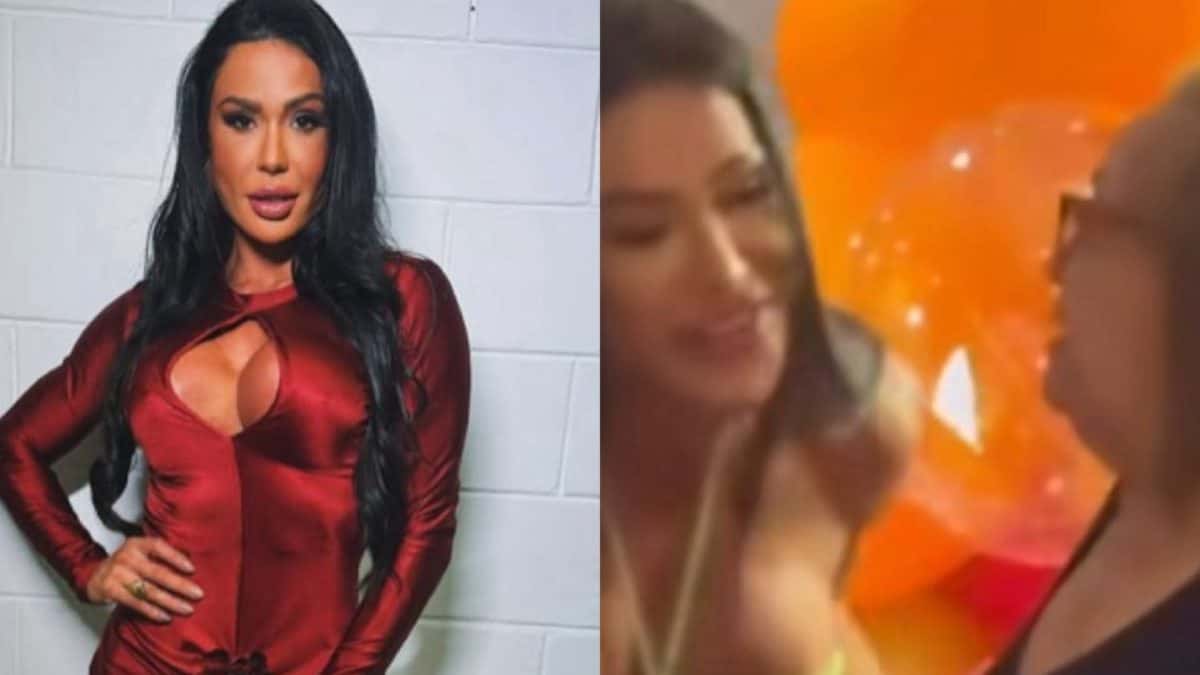 Após pedido de divórcio, Gracyanne Barbosa faz festa para mãe de Belo