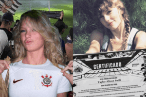 Taylor Swift é amuleto da sorte do Corinthians? Entenda a brincadeira