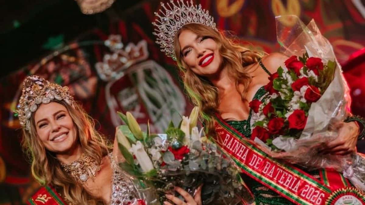 Paolla Oliveira e Virgínia se encontram em passagem de reinado da Grande Rio