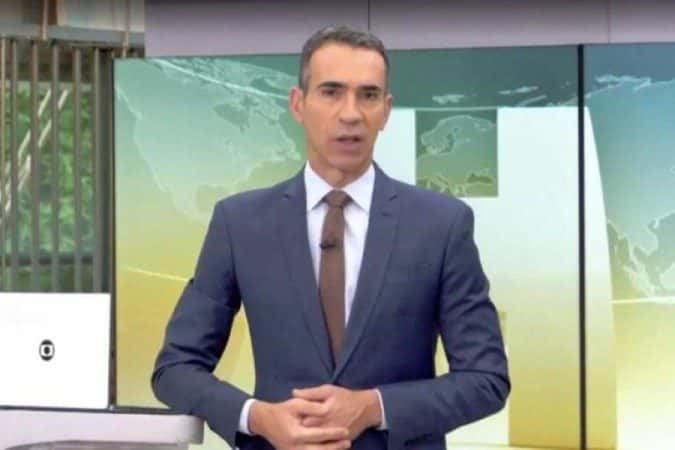 César Tralli ganha presente inusitado de Ana Maria Braga em despedida do JH