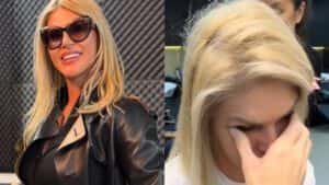 Val Marchiori se emociona ao cortar cabelo para tratamento de câncer