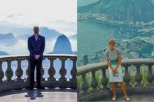 Príncipe William recria foto da princesa Diana no Cristo Redentor