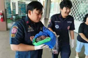 Bebê é resgatado com vida de dentro de descarga em prédio comercial