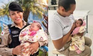 Bebê abandonado em bueiro na Grande BH é amamentado por policial
