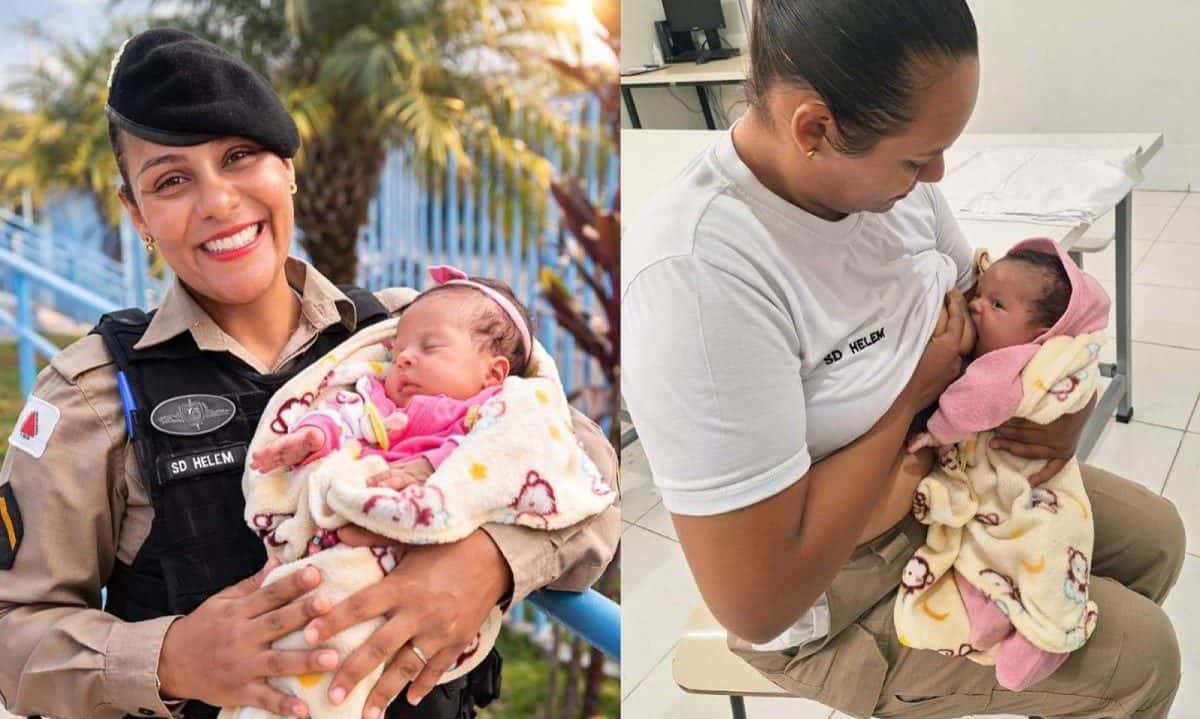 Bebê abandonado em bueiro na Grande BH é amamentado por policial