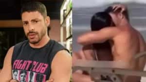 Cauã Reymond reage a beijo viral na praia com influenciadora