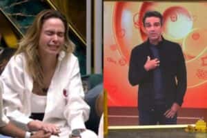Tadeu Schmidt quebra protocolo e fala sobre Oscar ao consolar Ana Paula