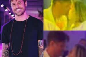 Dado Dolabella é flagrado aos beijos com loira em festa de famosa