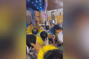 Indígenas e seguranças se enfrentam em evento com Lula, no Espírito Santo