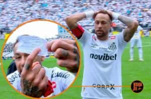 Neymar é substituído por engano e se revolta em jogo do Santos