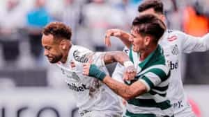 Santos perde para o Coritiba em jogo marcado por polêmica com Neymar