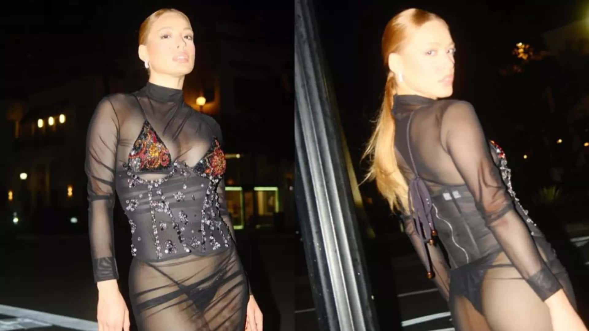 Beatriz Reis é impedida de entrar em boate nos EUA por usar roupa transparente