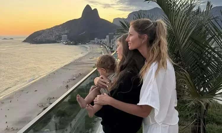 Gisele Bündchen compartilha fotos raras dos filhos e encanta com declaração