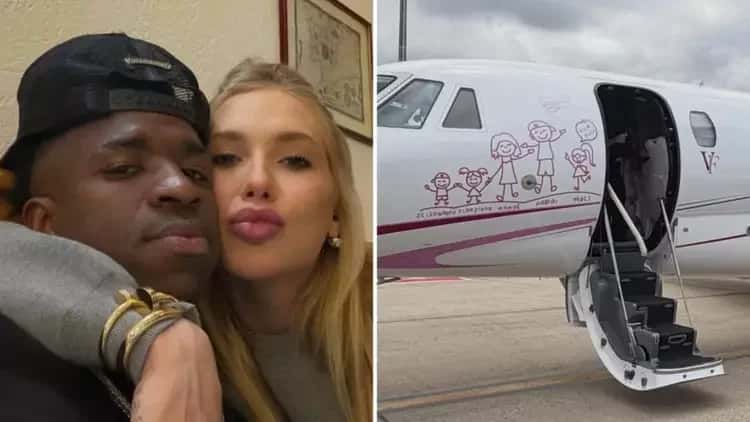Vini Jr. reage a desenho de Zé Felipe no jatinho de Virginia Fonseca