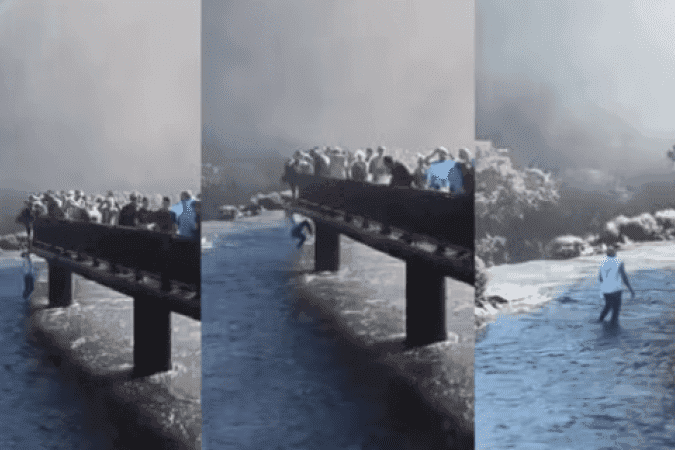 Turista pula na água das Cataratas de Foz do Iguaçu para salvar celular