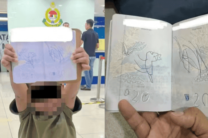 Criança desenha dinossauro em passaporte, e mãe tem viagem cancelada