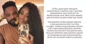Arlindinho quebra o silêncio e pede desculpas públicas a Erika Januza