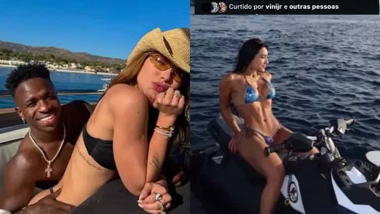 Vini Jr. curte foto de amiga de Virginia de biquíni e divide opiniões