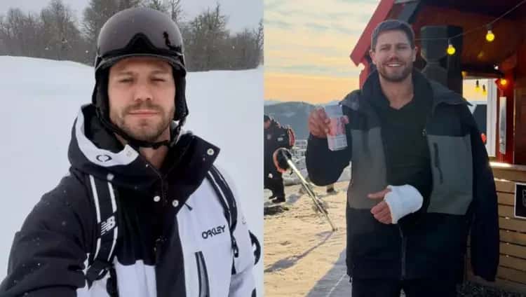 Jonas Sulzbach sofre acidente na neve e fratura o braço