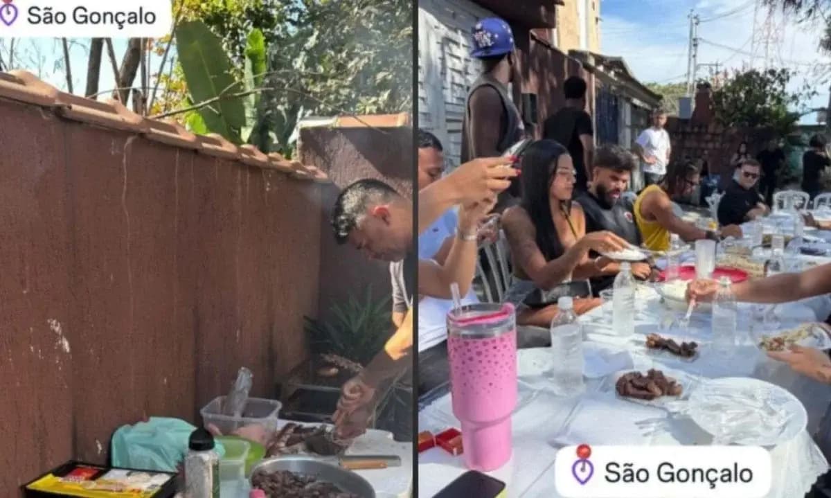Vini Jr. leva Virginia para churrasco em São Gonçalo, sua terra natal
