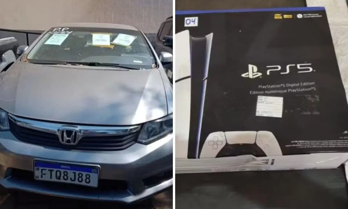 Leilão da Receita tem PS5 por R$ 554 e Onix por R$ 12,9 mil