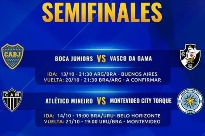 Vasco e Galo descobrem quando vão jogar nas semifinais da Copa Sul-Americana