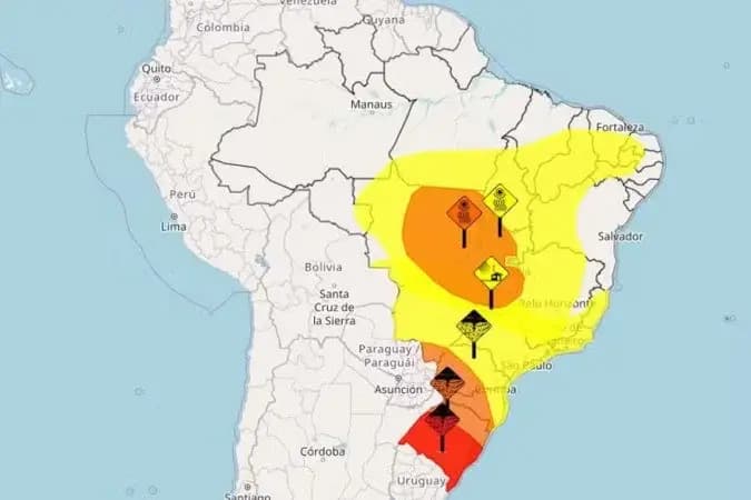 Sul e Sudeste sob alerta: veja como fica o tempo com o ciclone bomba