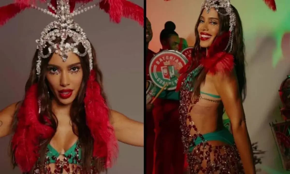 Anitta mostra samba no pé ao ser anunciada como rainha de bateria da Grande Rio; vídeo