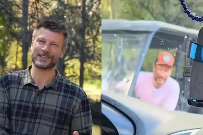 Rodrigo Hilbert ajuda mulher com carro atolado e vídeo viraliza