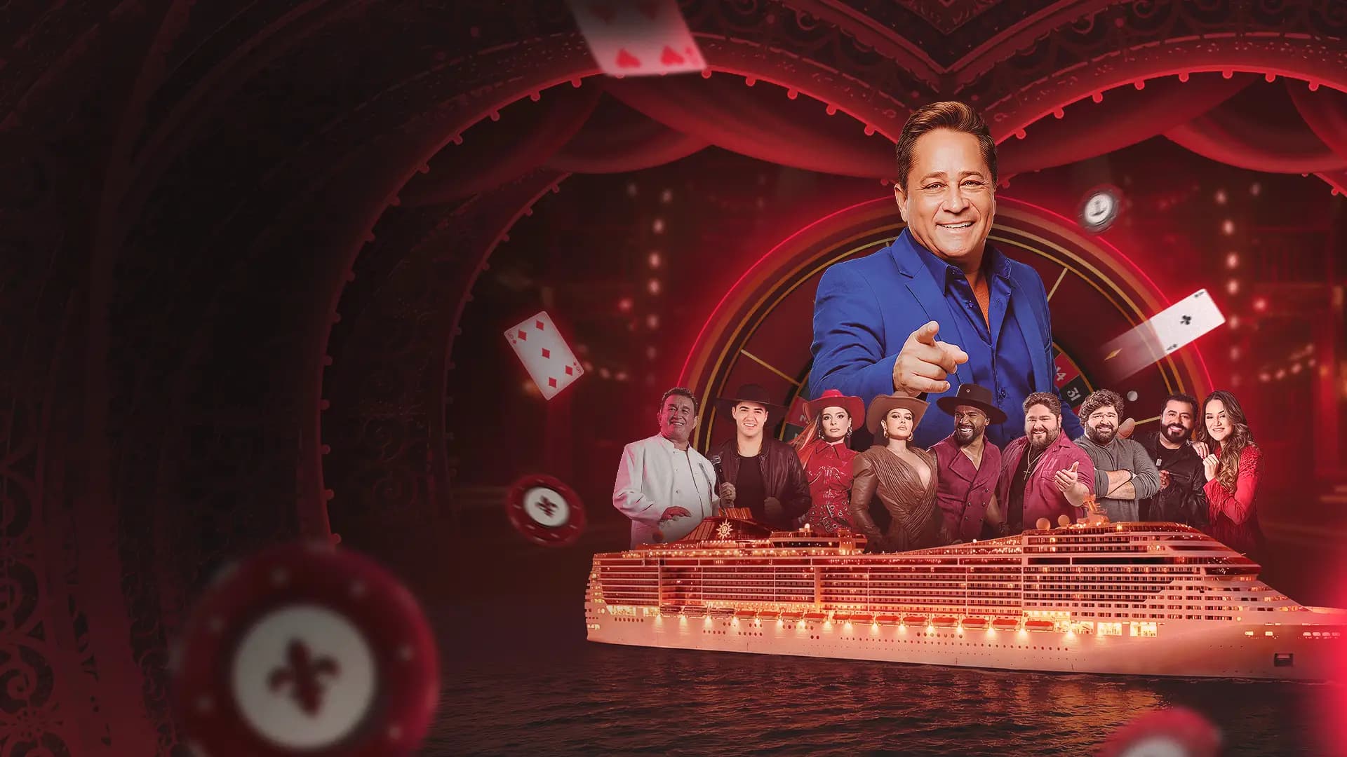 O Leonardo vai comandar um time com as maiores atrações da música no Navio Cabaré!