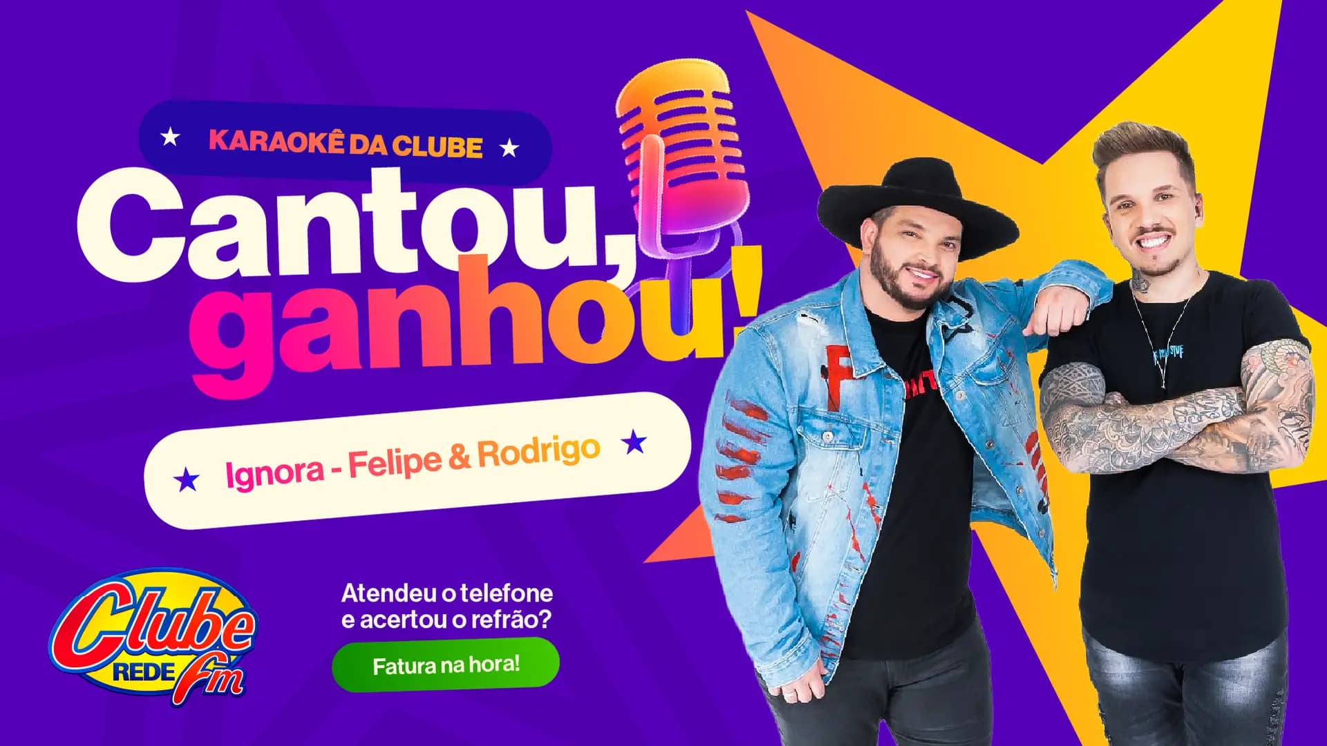 Karaokê da sua Clube com Felipe e Rodrigo